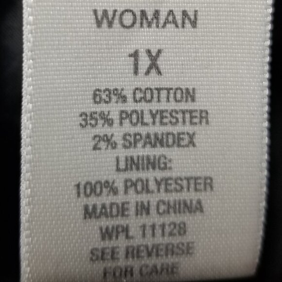 DressBarn Blue Short Sleeve Blazer Jacket Womens Plus Size 1X Workwear City - Picture 9 of 9